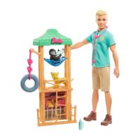 Barbie Ken ve Meslekleri Oyun Setleri GJM32 - Vahşi Doğa Veterineri